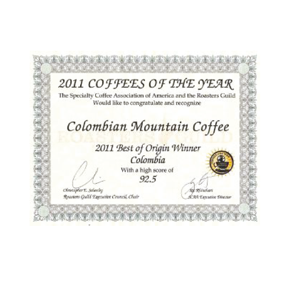 Colombian Exotic Coffee - price for coffee of the year